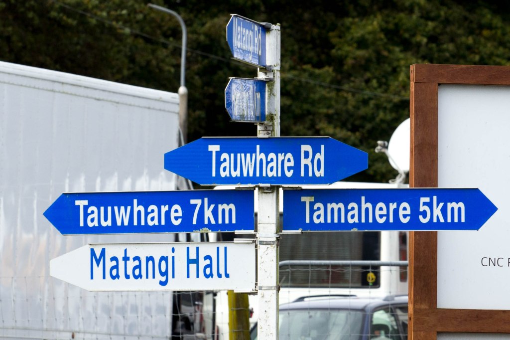 Signposts at Matangi Crossroads