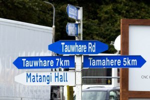 Signposts at Matangi Crossroads