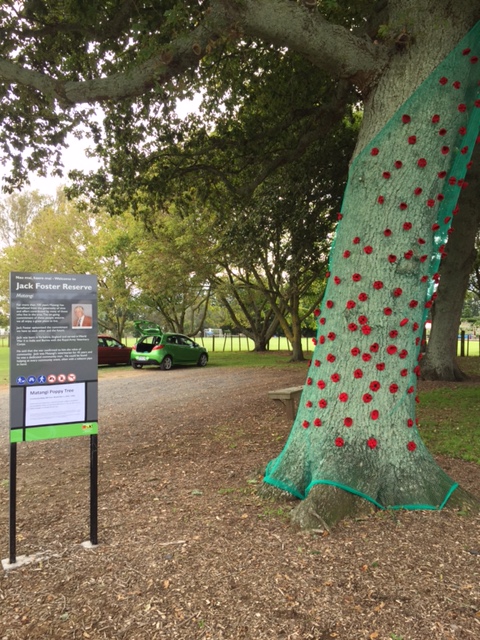 Anzac Poppy Tree Jack Foster Reserve April 2017
