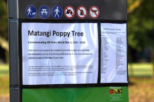 Matangi Poppy Tree Sign/About
