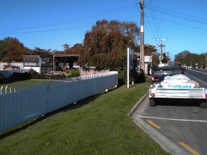 Along Tauwhare Road, Factory Bus Stop Cafe and Black Dog Furniture