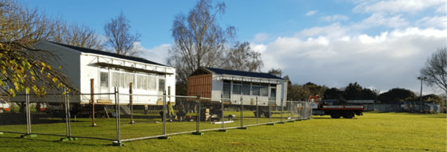 Temporary Classrooms arrive at the school