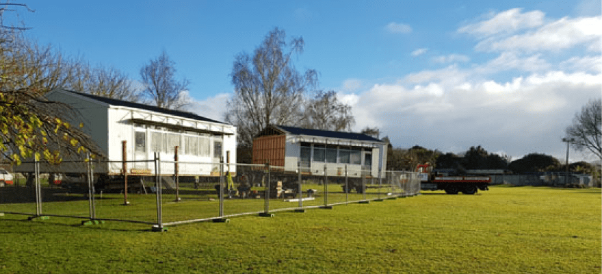 Temporary Classrooms arrive at the school