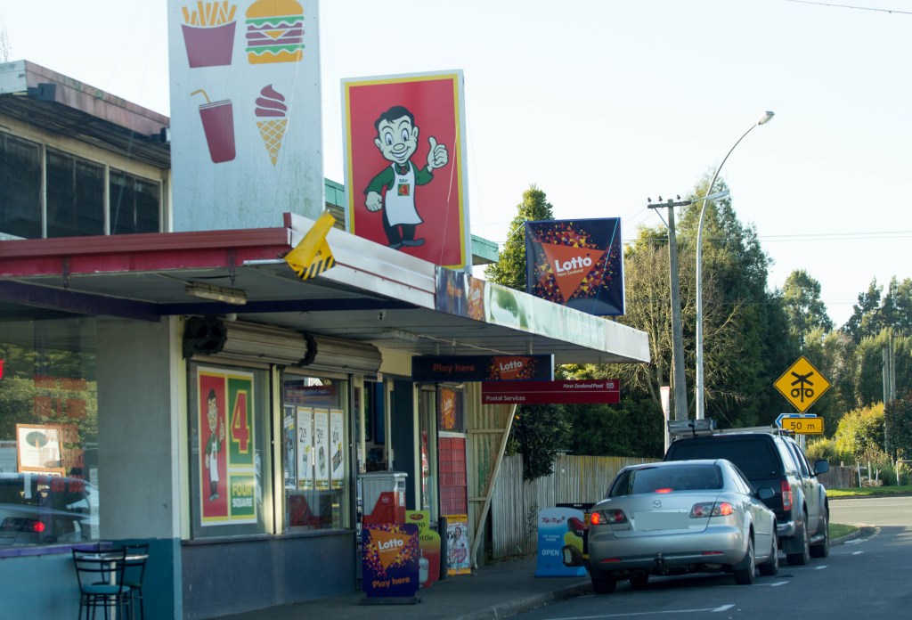 Four Square and Chippie, local shops