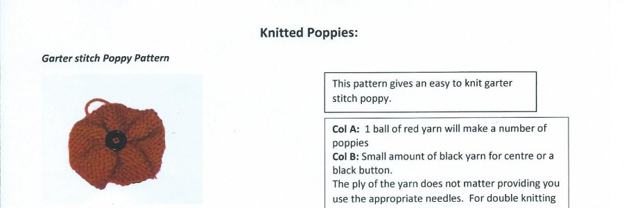Knitted Poppies Anzac