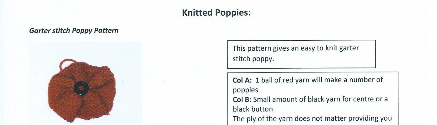 Knitted Poppies Anzac